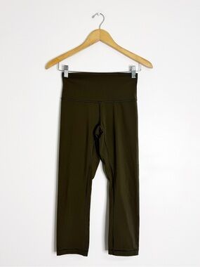 Lululemon Align High Rise Crop Leggings Green Size 4 Yoga Pants